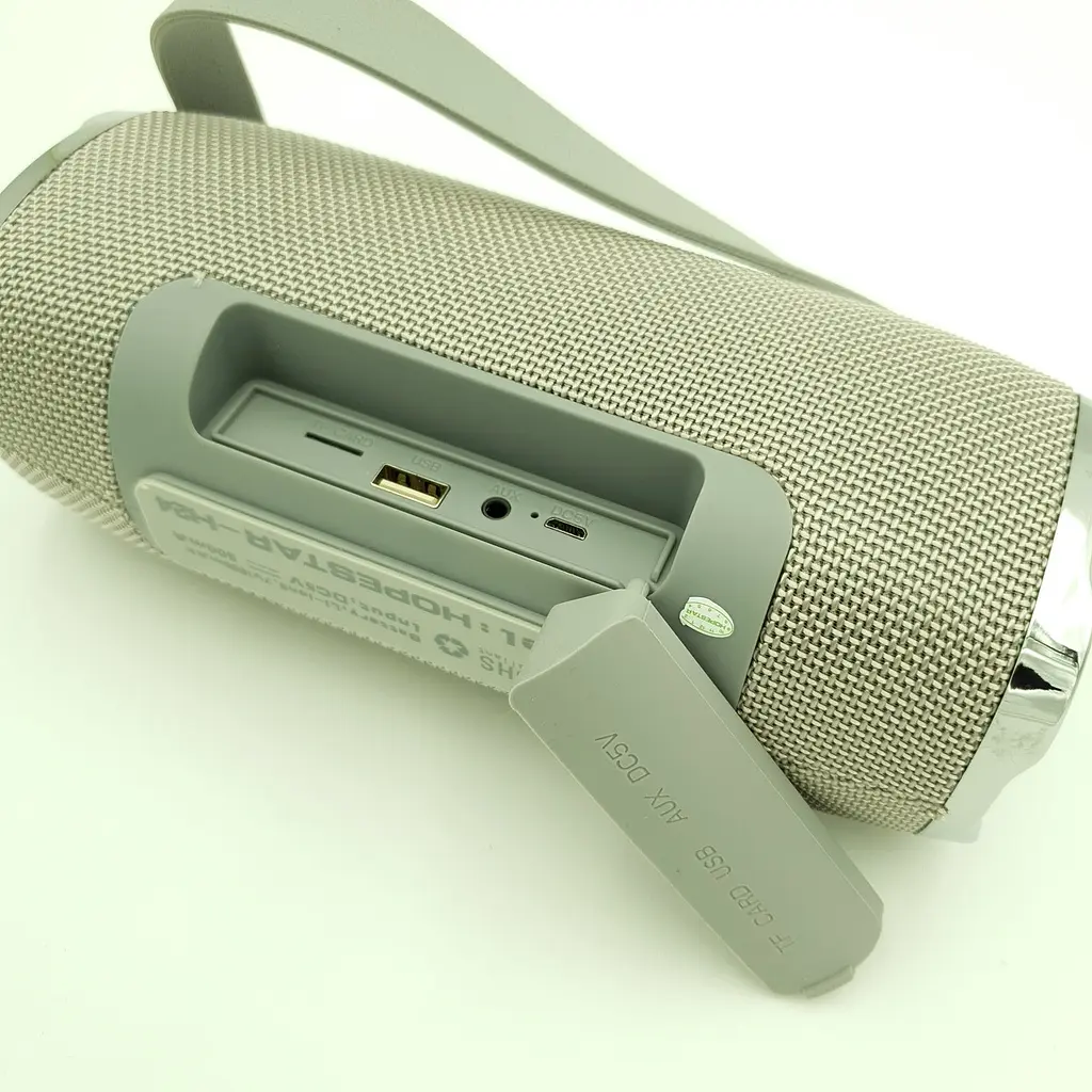 Бездротова акумуляторна колонка Bluetooth акустика FM MP3 AUX USB Hopestar H24 сірий - фото 5