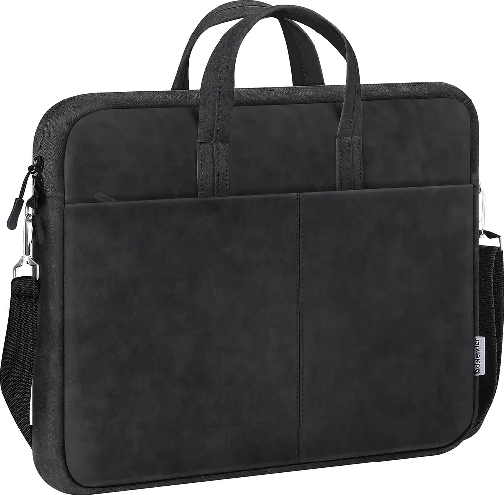 Сумка для ноутбука 15.6'' Defender PU шкіра чорний кишеня - фото 4