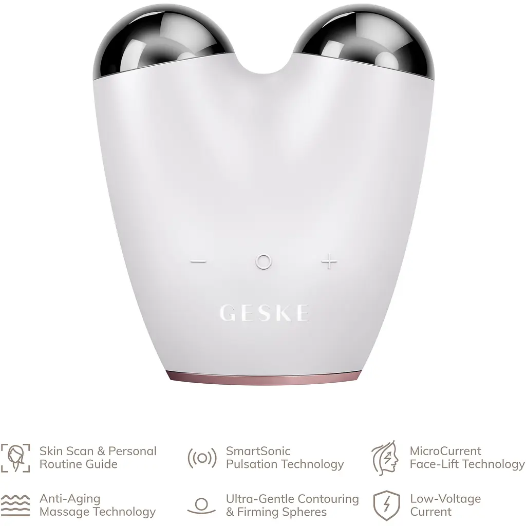 Микротоковый подтягиватель лица GESKE MicroCurrent Face-Lifter 6 в 1 пудровый - фото 4