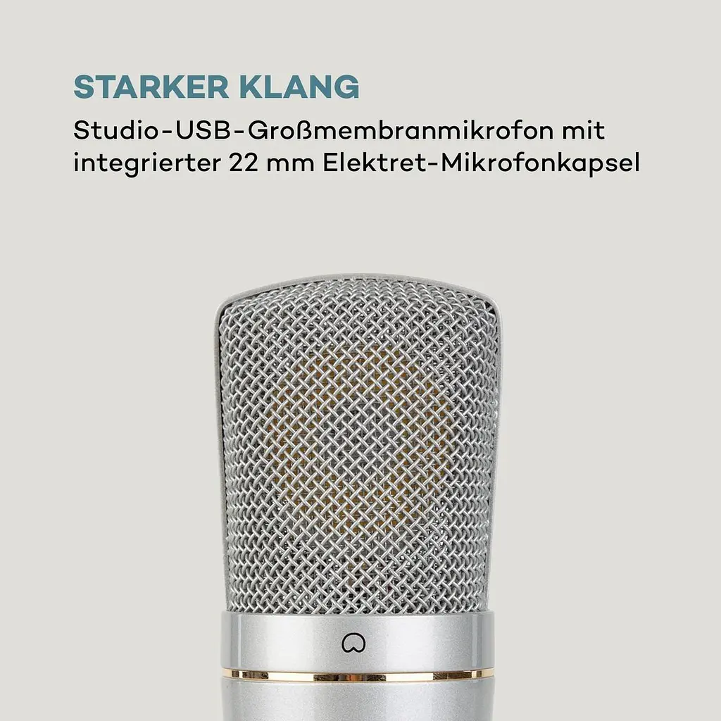 Конденсаторный микрофон Auna MIC-920 USB (10034262) - фото 6