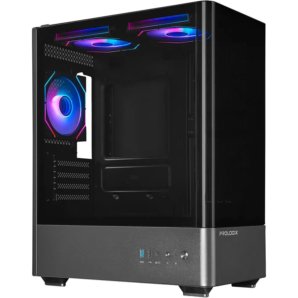 Корпус Prologix Lumi GM-01AB Glass Black [146860] - фото 2