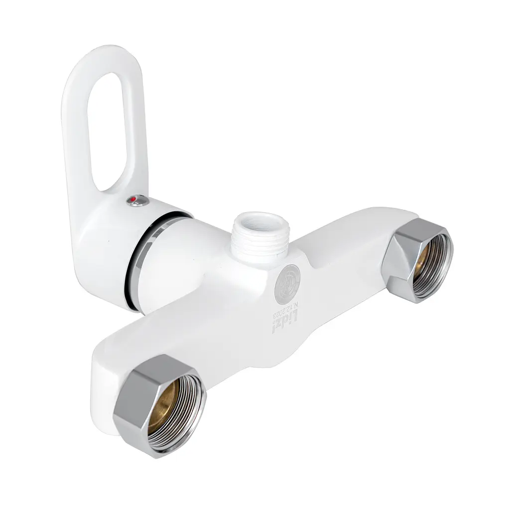 Змішувач для душу Lidz Latwa 010 (з душовим гарнітуром) (k40) LDLAT010WHI45426 White, Білий - фото 3