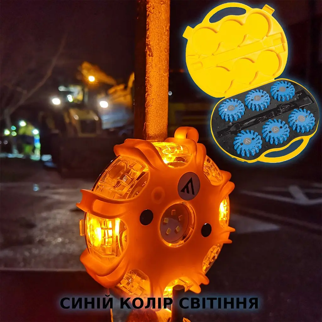 Комплект ліхтарів професійних Mactronic M-Flare (65 Lm) Blue Magnet Synch Recharg 12/220V (PSD0014) - фото 3