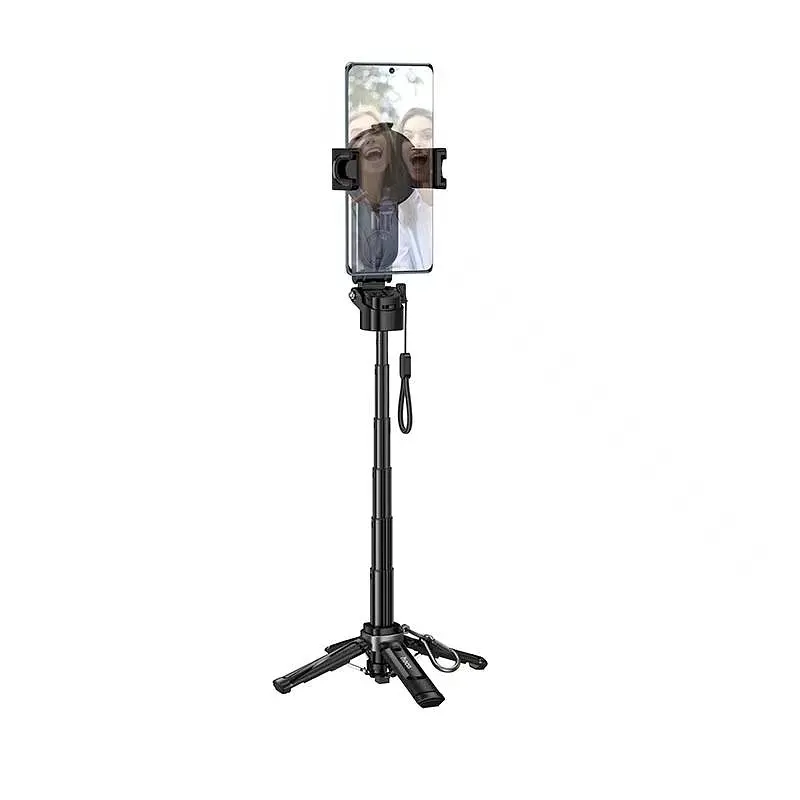 Селфі-монопод HOCO K27 Pro Magic mini live broadcast stand(pull clip+magnetic focusing version) Black - фото 7