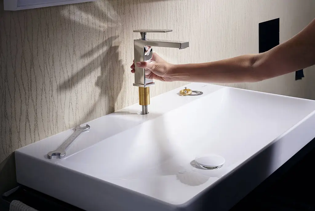 Змішувач для умивальника Hansgrohe Tecturis E CoolStart EcoSmart+ без донного клапанаа chrome 73012000 - фото 5