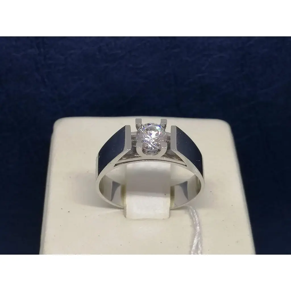 Золоте кільце Столична Ювелірна Фабрика з фіанітом. 154787Б 17,5 - фото 3