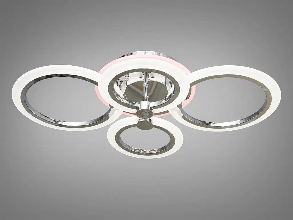 Стельовий світильник LED Diasha A8022/4HR, 60W, 3200K-6500K, хром, акрил, сучасний стиль - фото 2
