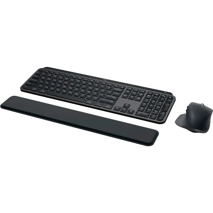Комплект (клавіатура + миша) Logitech MX Keys S Plus Palmrest Wireless UA Graphite (920-011614) [94354] - фото 3