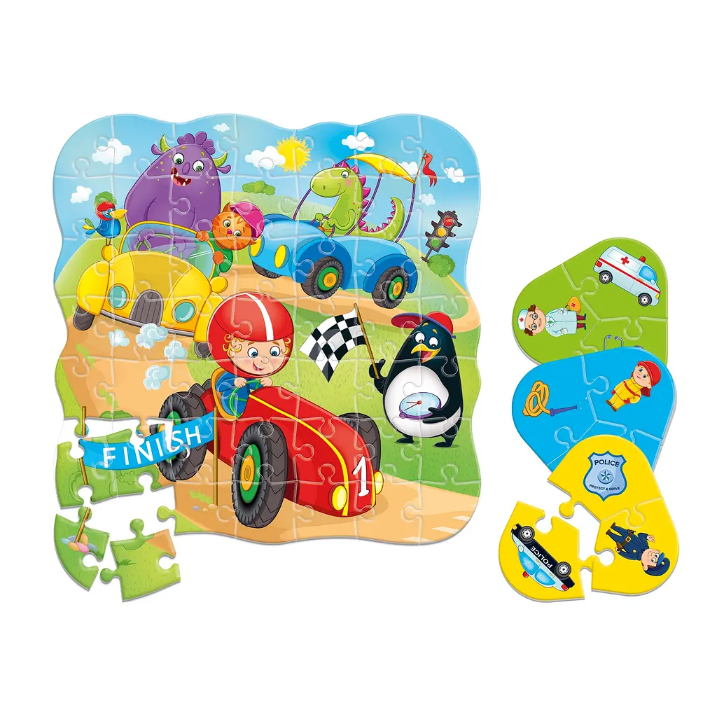 Пазли Vladi Toys 2 в 1 Машинки, з міні-грою, 49 елементів (RK1140-03) - фото 3