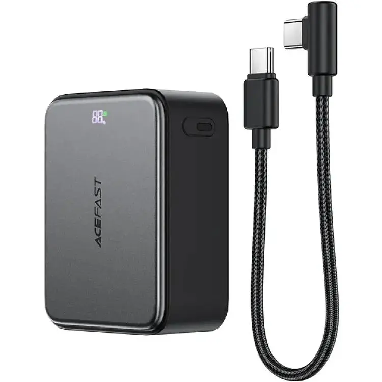 Зовнішній акумулятор ACEFAST M28-10000 22.5W fast charging power bank with cable Black (6974316285984)