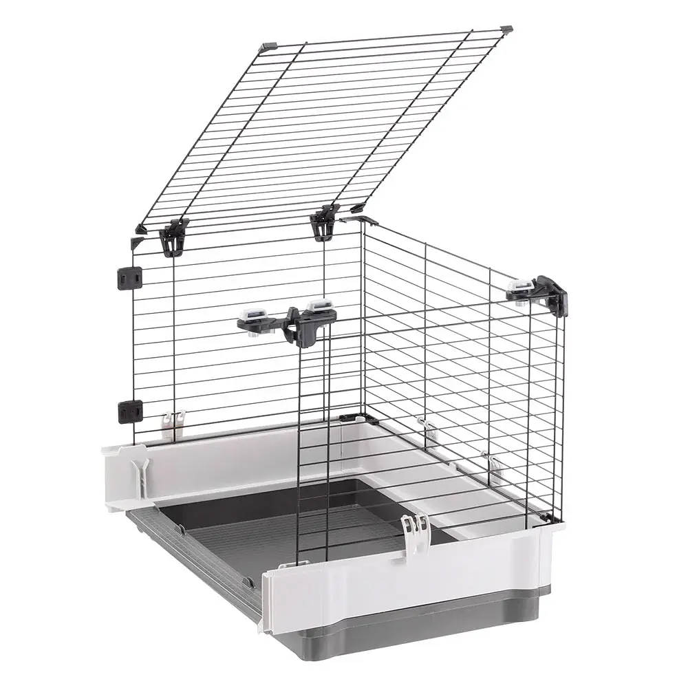 Додаткова секція для клітин для кроликів Ferplast Krolik Iron Extension сіра 42x60x50 см 57072980 - фото 3