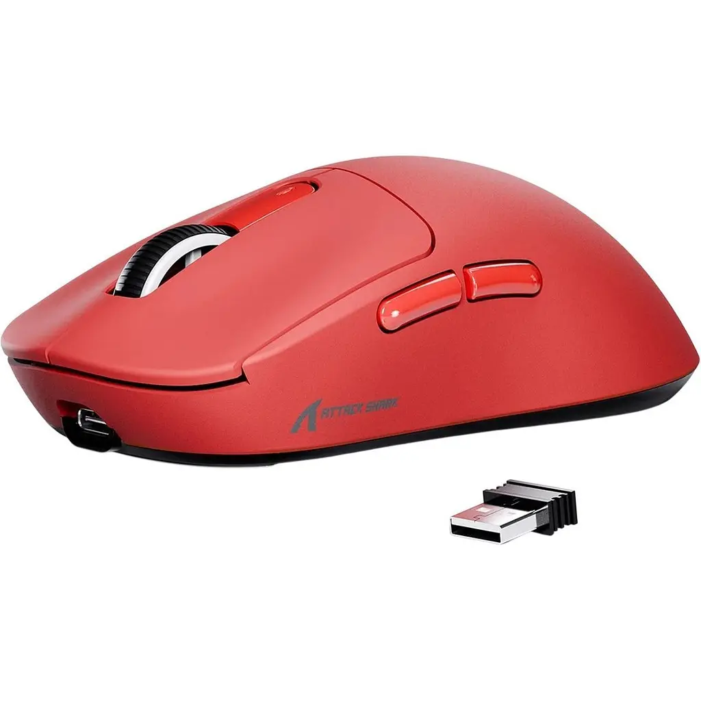 Миша Attack Shark X3 Wireless Gaming Red [166754] - фото 2