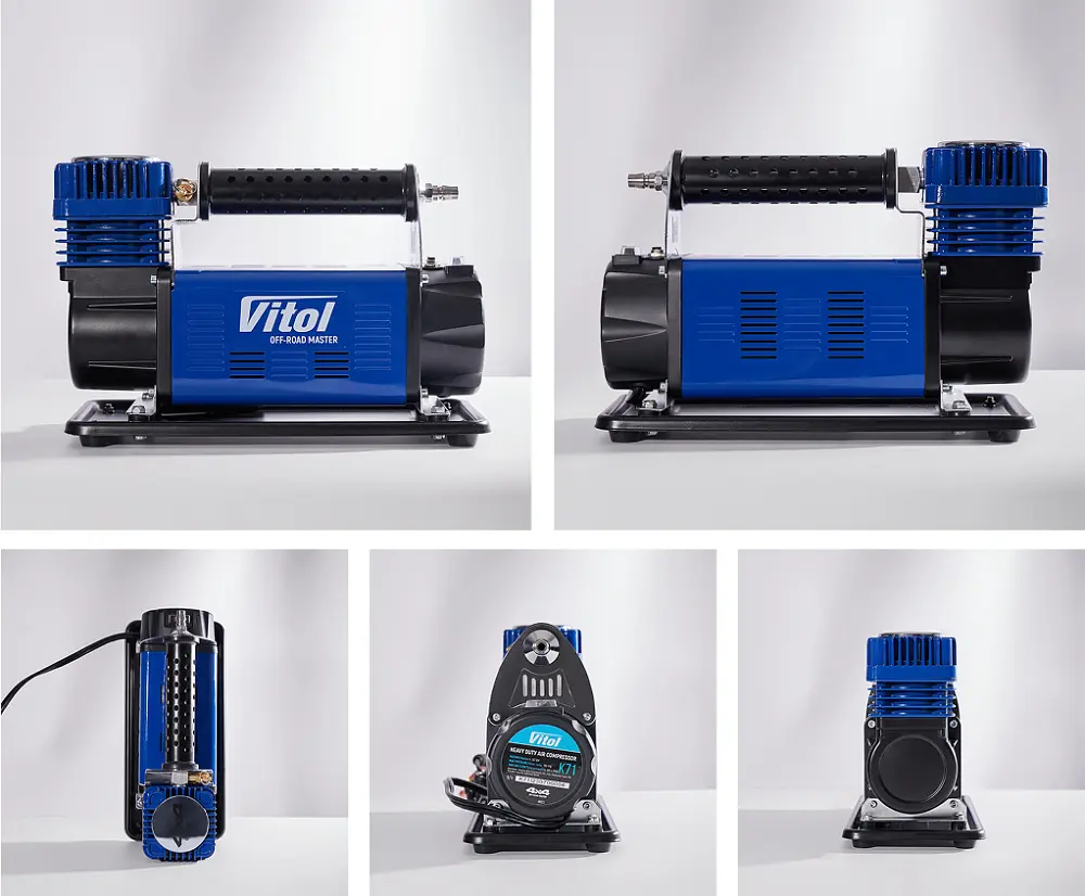 Автомобільний компресор Vitol OFF ROAD MASTER 150psi 50Amp 160л шланг 7,5м Клемі (K-71) - фото 5