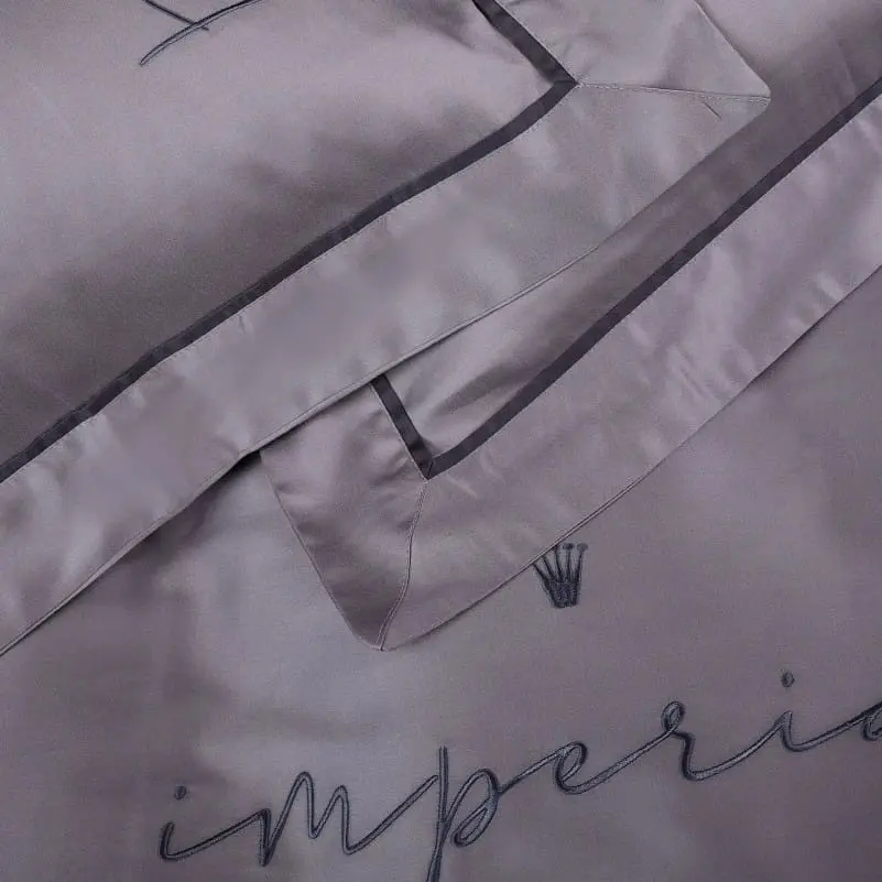 Простыня на резинке MirSon Imperial Tencel №06 150х190 см Gray (2200010755534) - фото 4