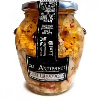 Сир Satos gli Antpasti Gubetti di formaggio picanti з пряними травами та перцем 280 г