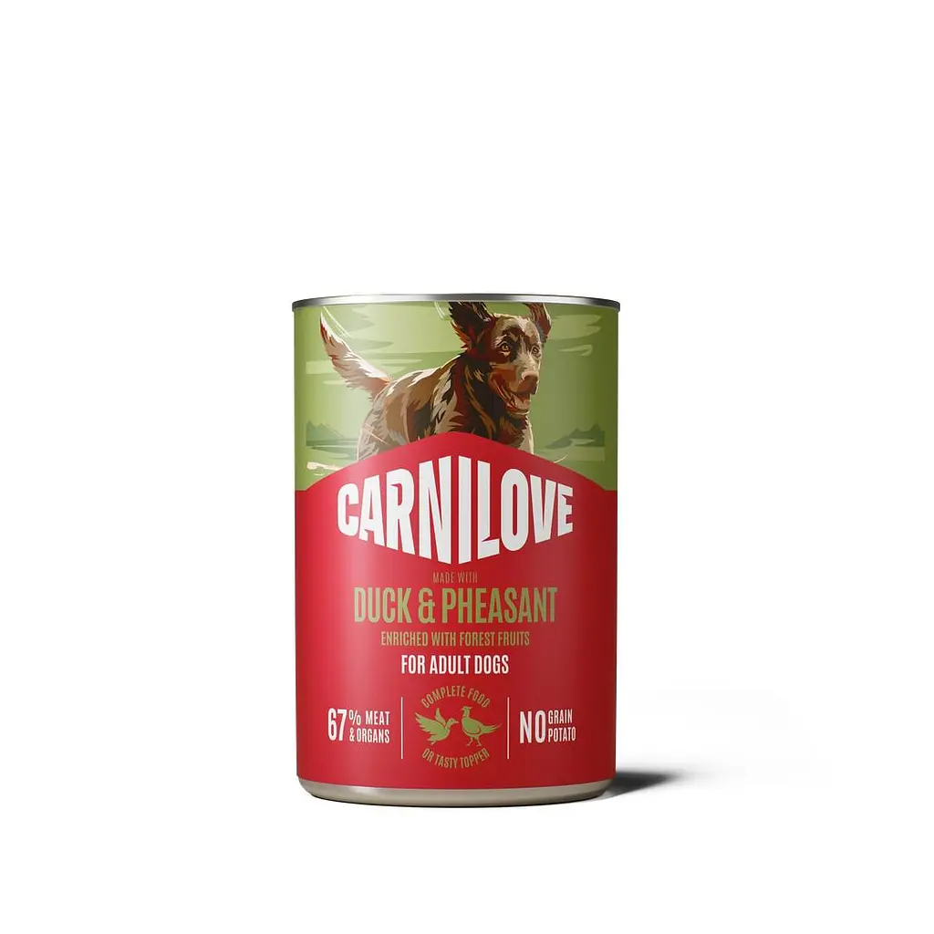 Вологий корм для собак Carnilove Duck & Pheasant паштет качка і фазан банка 400 г