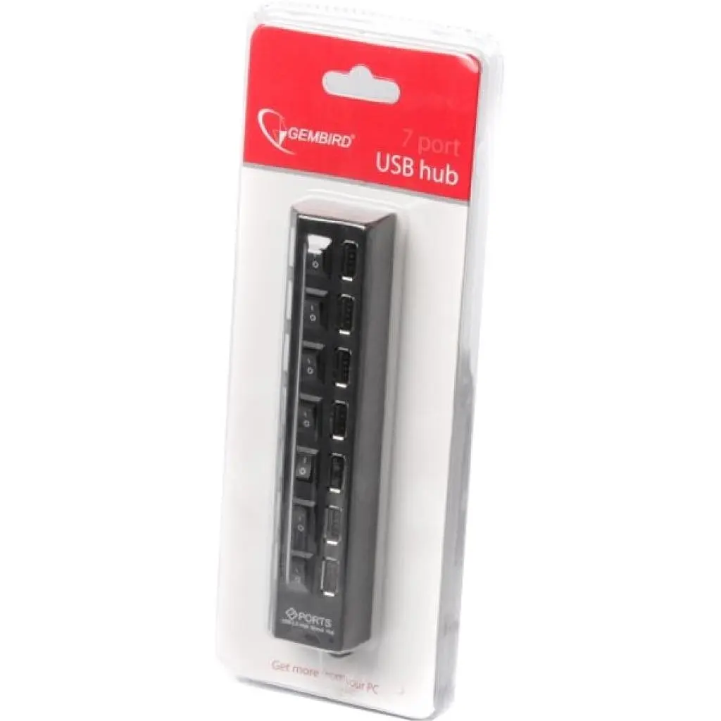 Концентратор 7 port USB 2.0 Gembird (UHB-U2P7-03) - фото 4