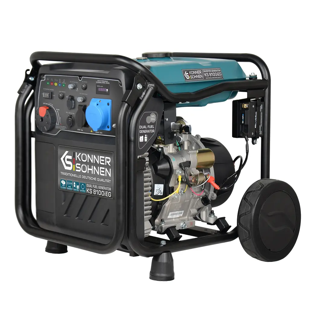 Konner & Sohnen Генератор газобензиновий інверторний KS 8100iEG 1/3, 230/4000В, 8-8.5кВт, електростартер, 68кг - фото 10