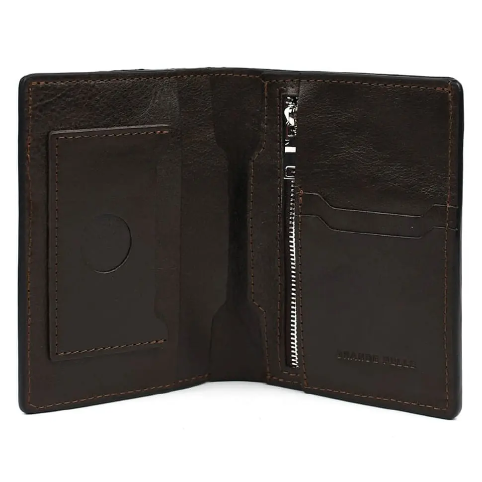 Портмоне мужское кожаное с AirTag GRANDE PELLE 11х14.5х2 см acs0032240 - фото 2