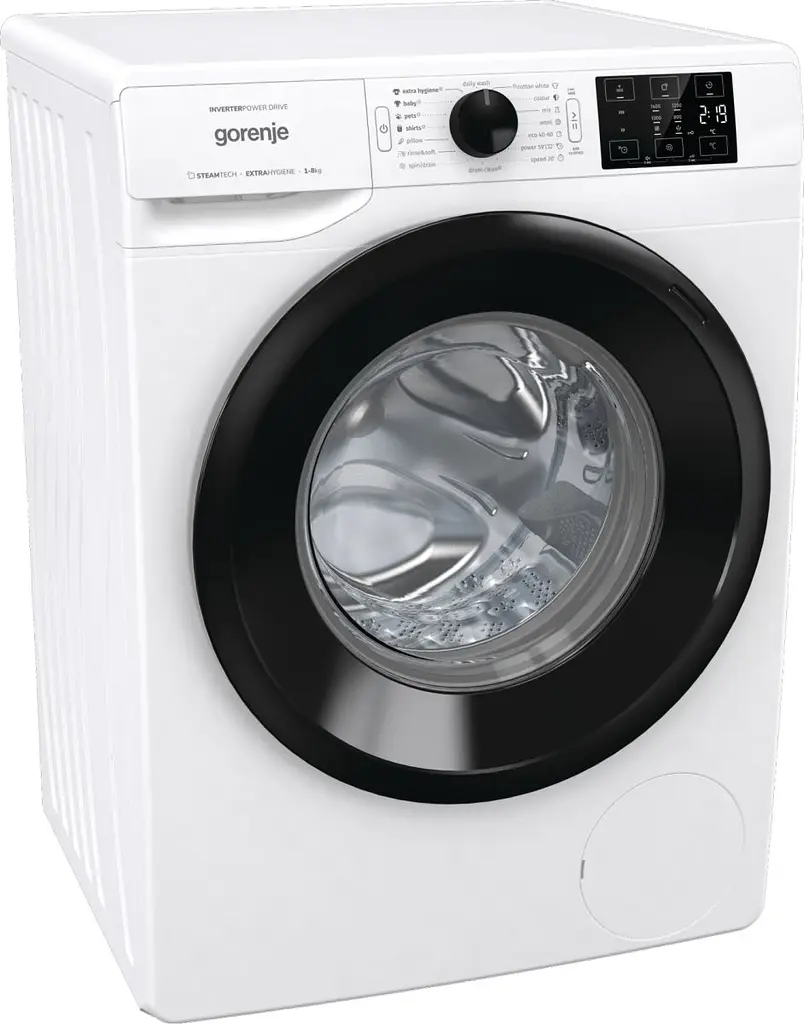 Пральна машина Gorenje фронтальна 8 кг 1400 A+++ 55 см дисплей пара інвертор білий - фото 7