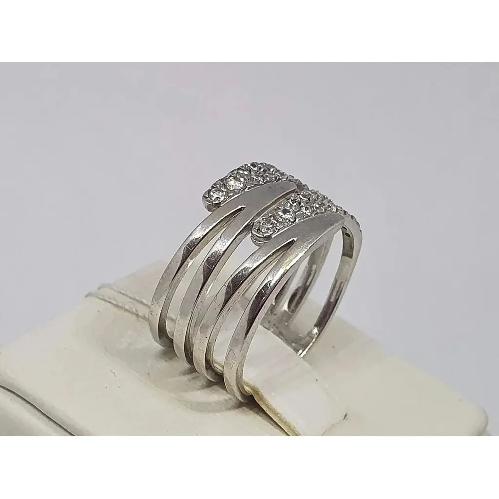 Серебряное кольцо Харьковская ювелирная фабрика с фианитами. 13753-Р 18 - фото 4