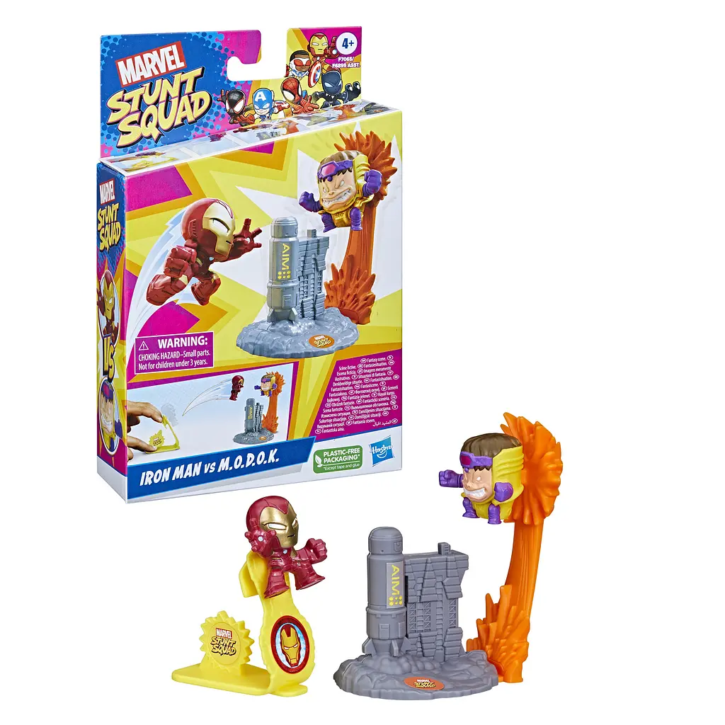 Набір іграшковий Hasbro Marvel Stunt Squad Герой проти лиходія Iron Man vs M.O.D.O.K (F6895_F7065) - фото 2