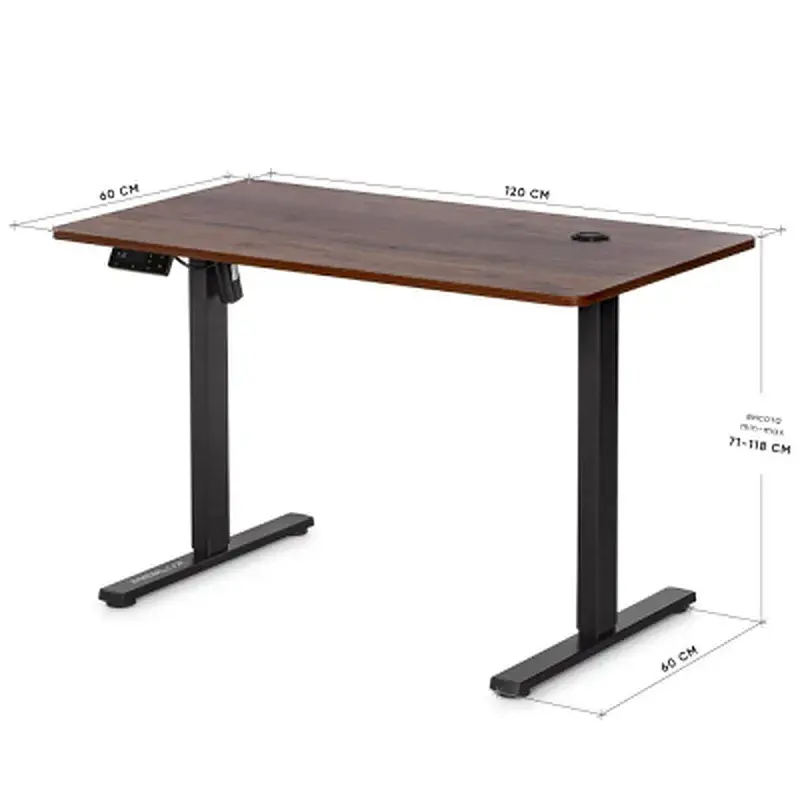 Комп'ютерний стіл Mealux PowerDesk Energy Walnut з електрорегулюванням висоти (EVO-201 Energy Walnut/B) - фото 4