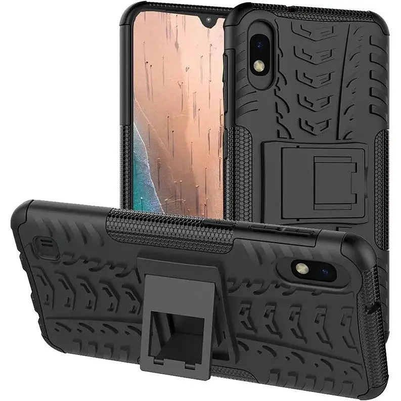 Чохол-накладка Toto Dazzle Kickstand 2 in 1 Case Samsung Galaxy A10 Black - фото 3