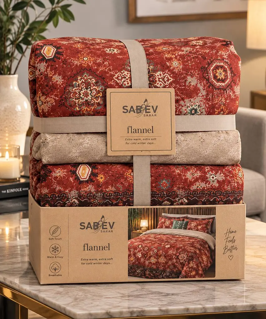 Комплект постільної білизни євро SAREV rug 200×220 см, фланель TC303376402 - фото 3