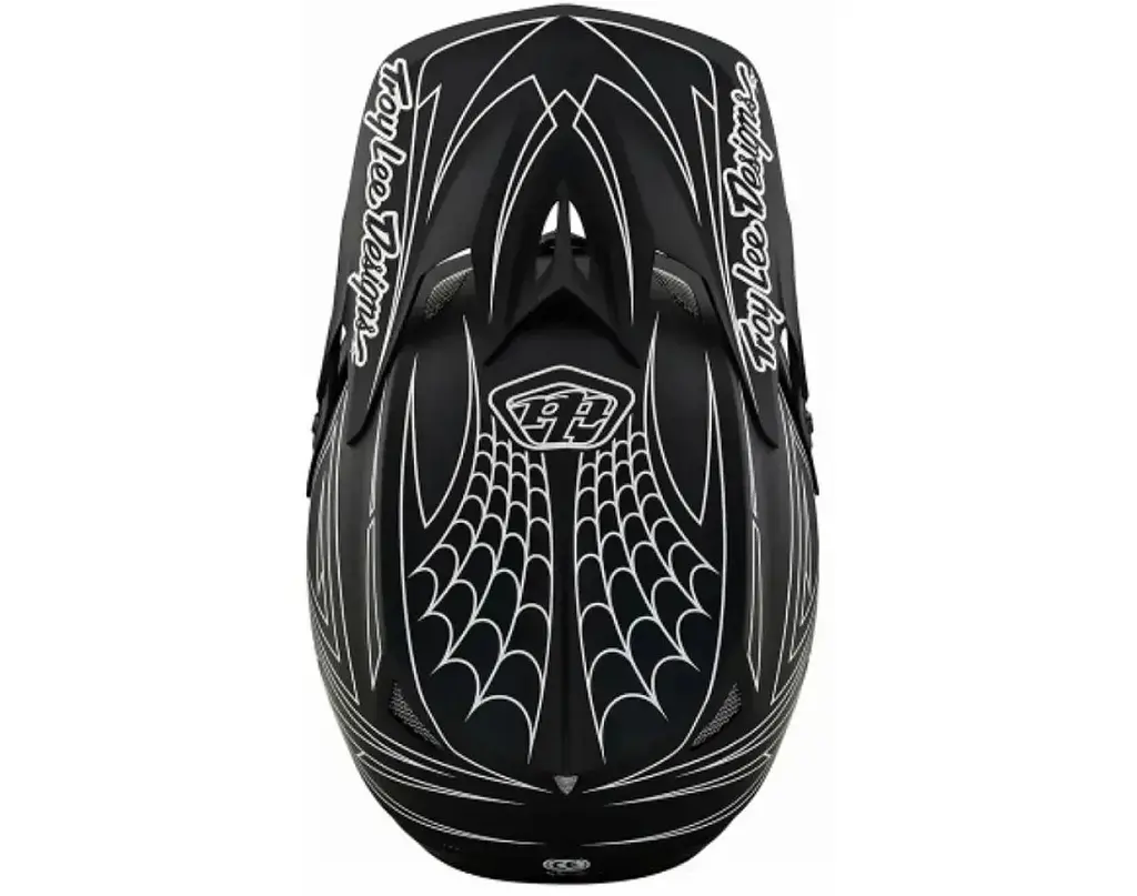 Велошлем Troy Lee Designs D3 Fiberlite SpiderStripe Black M (1106-198550023) - фото 3