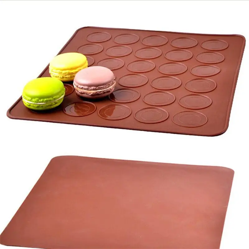 Форма силіконова для випікання «Macaroons» килимок 25х28 см (30 шт. х 3,5 см), Kitchen Master Коричневий 85271 - фото 6