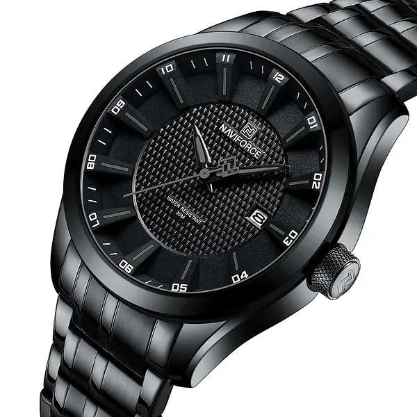 Наручний годинник чоловічий Naviforce Perfect Чорний (3109) - фото 2