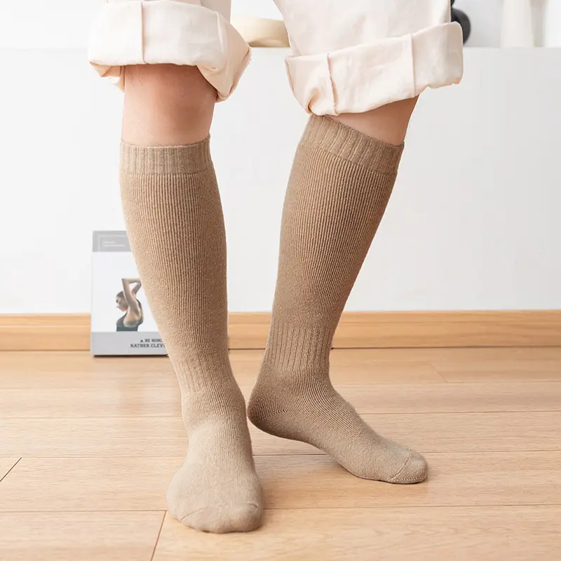 Гольфы мужские теплые махровые бежевые One Size 3645