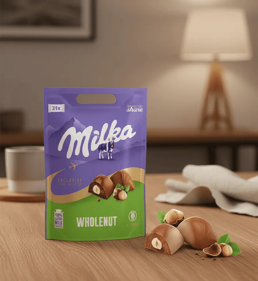 Шоколадні цукерки Milka Wholenut Alpine Milk Chocolate 300г - фото 3