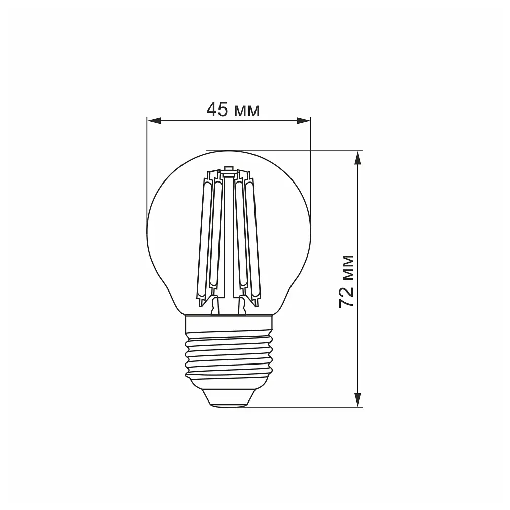LED-лампа Videx Filament G45F 6W E27 4100K (25799-000) - фото 3