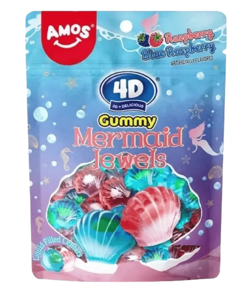 Желейні цукерки Amos 4D Gummy Mermaid Jewels 170г
