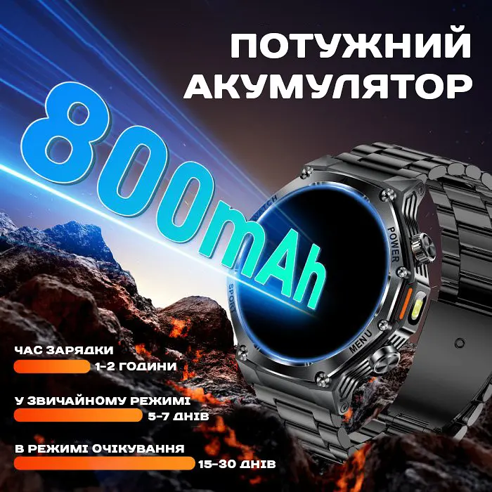 Часы Smart Surf X Pro Black Steel, 2 ремешка - фото 8