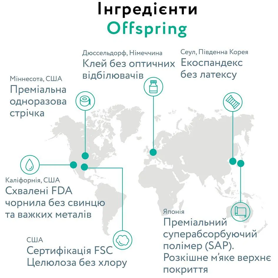 Підгузки Offspring розмір NB до 4 кг 3 шт. (DP-OI-FTT-NB3P) - фото 4