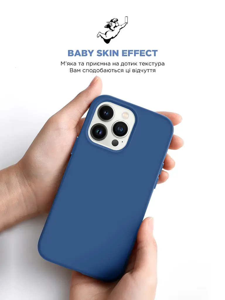 Силиконовый чехол для Apple iPhone 13 Pro, ICON2 Case, синий, противоударный, панель, защита всего корпуса, матовая поверхность Soft Touch, выступает над дисплеем, совместим с защитными стеклами и пленками, с микрофиброй, ArmorStandart (ARM60486) - фото 8