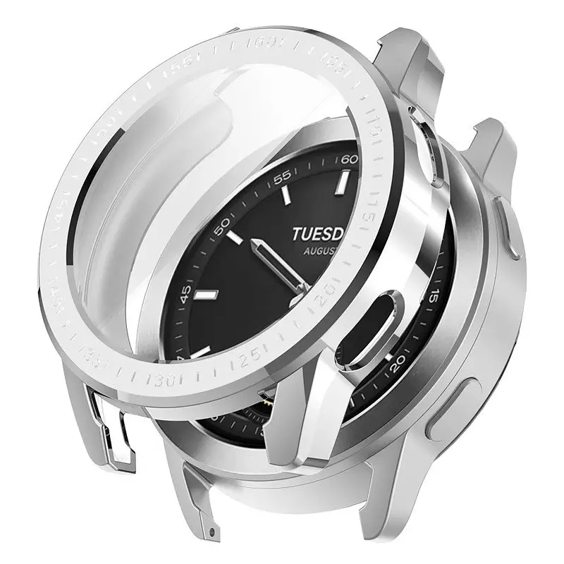 Комплект Tamister для годинника Xiaomi Mi Watch Color 2 сріблястий (чохол + ремінець Rolex design 22 мм) - фото 6