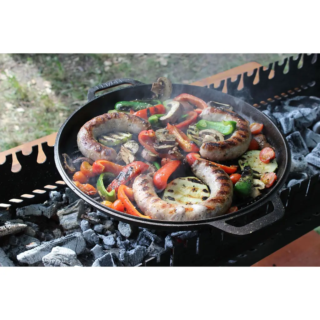Котел чавунний Brizoll, з кришкою сковородою-гриль, 10 л (KA10-3) - фото 8