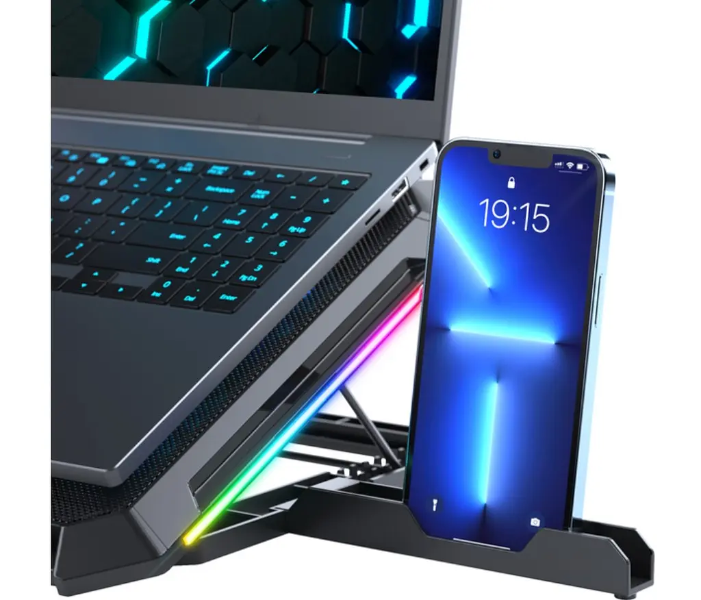 Охолоджувальна підставка для ноутбука до 17,3 дюйма GamePro GPCP-795 RGB 2xUSB 8xfans - фото 4