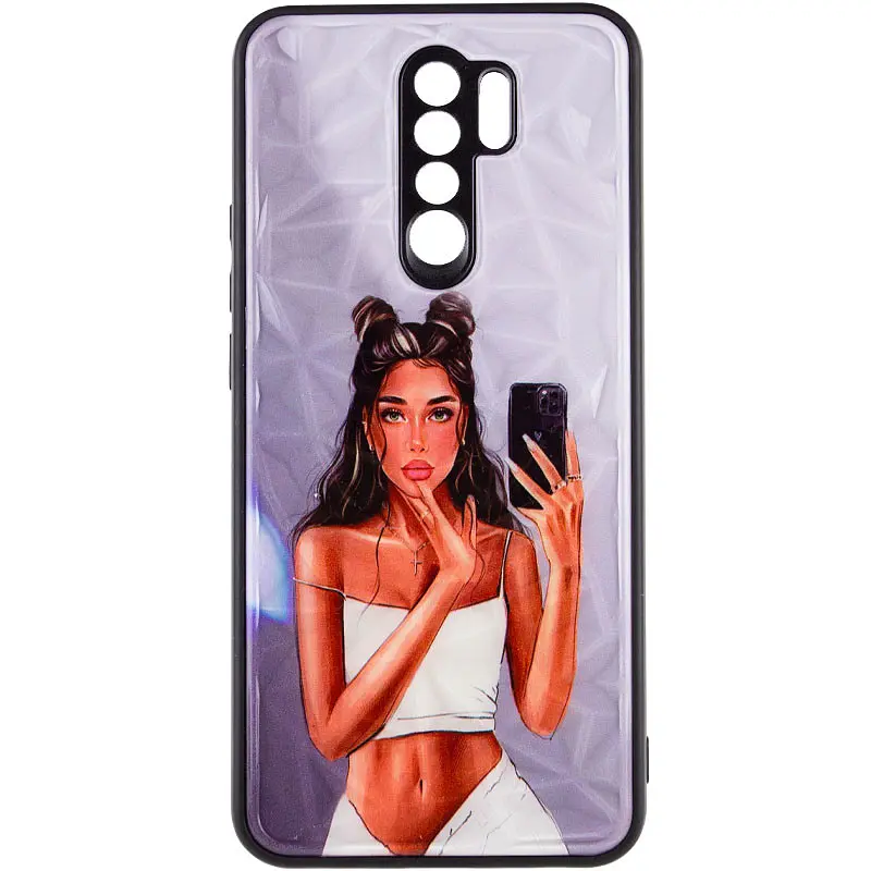 TPU+PC+PC чехол Prisma Ladies для Xiaomi Redmi 9 Black in White - фото 2