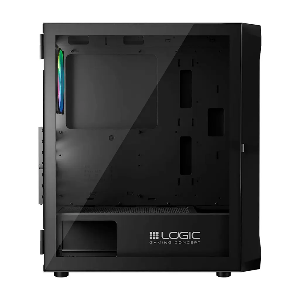 Корпус для ПК Logic concept PORTOS MESH+GLASS ARGB fans 4x120mm BLACK (AT-PORTOS-10-0000000-0002) - фото 6