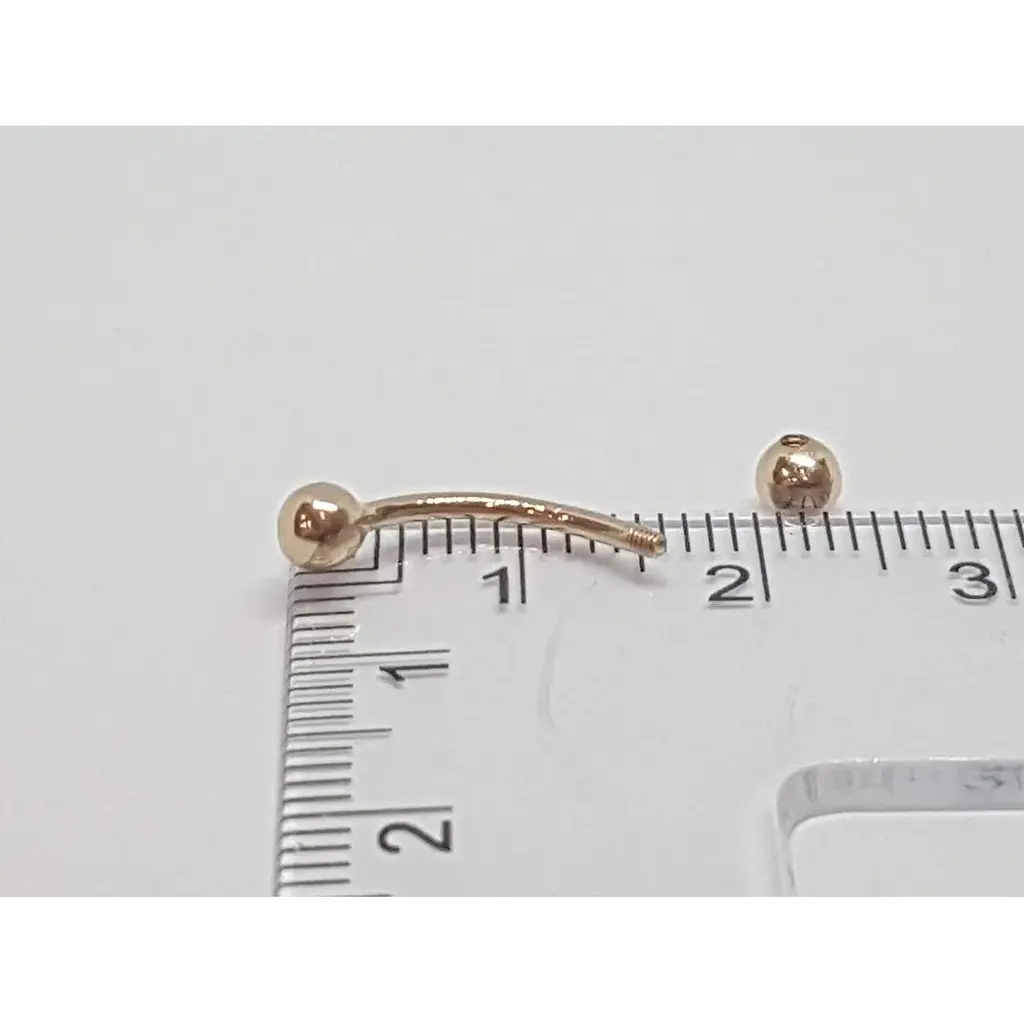 Золотая серьга-пирсинг Dear в бровь. 7006 - фото 4