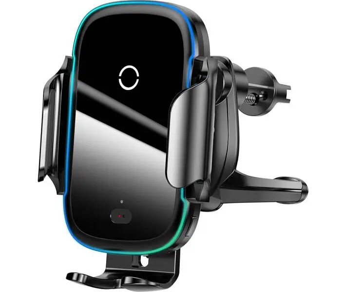 Автодержатель Baseus Light Electric Hold Wireless Charger 15w с беспроводной зарядкой [WXHW03-01] Black [53379] - фото 2