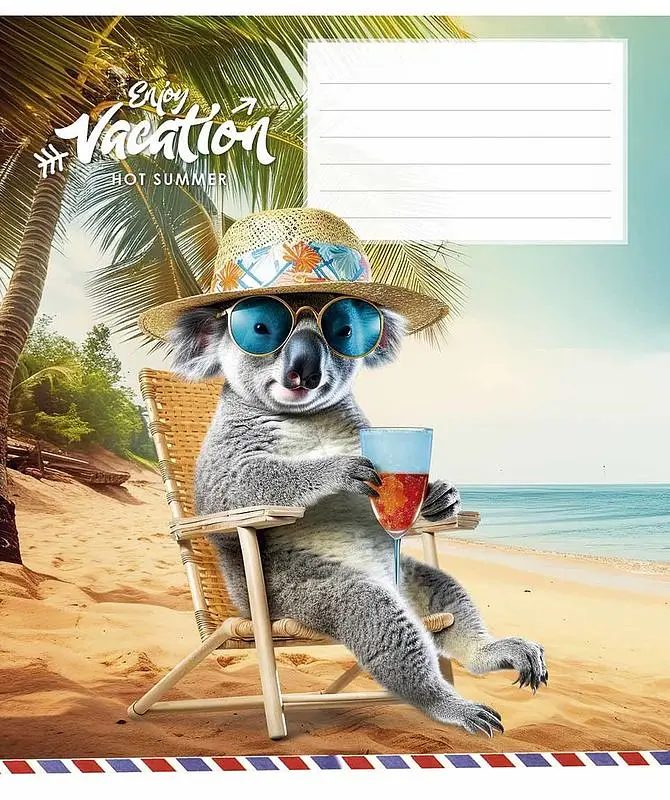 Зошит загальний Школярик Cool vacation у лінію 18 аркушів 25 шт. (018-3318L) - фото 3