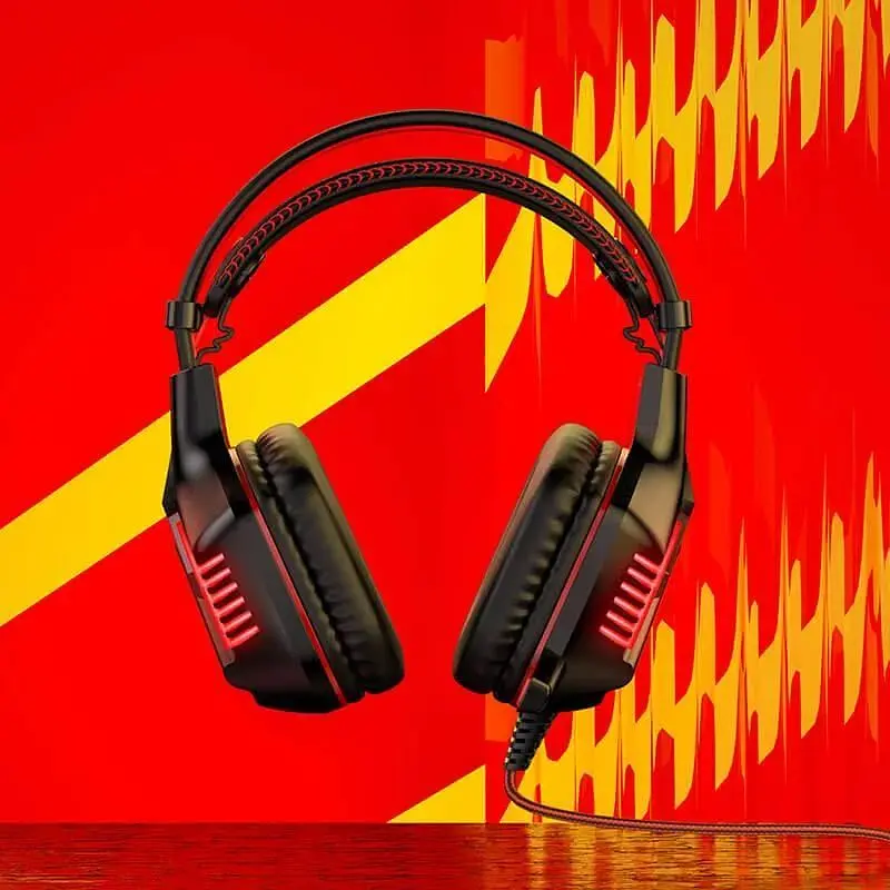 Наушники Borofone Gaming LED Racing  headphones Hi-Res BO101 черно-красные - фото 5