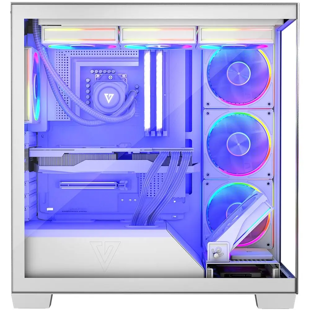 Корпус Modecom VOLCANO STELLAR ARGB MIDI 5x120 мм fans WHITE без БЖ ATX (AT-STELLAR-5F-ARGB-20) - фото 3
