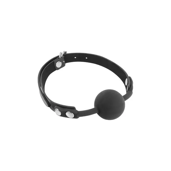 Классический кляп с силиконовым шариком Fetish Tentation Silicone Gag Ball, черный